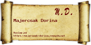 Majercsak Dorina névjegykártya