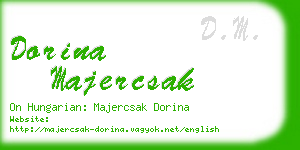 dorina majercsak business card